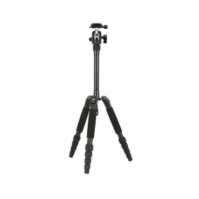 Treppiede T-005SK in alluminio Nero + Testa a Sfera B-00K