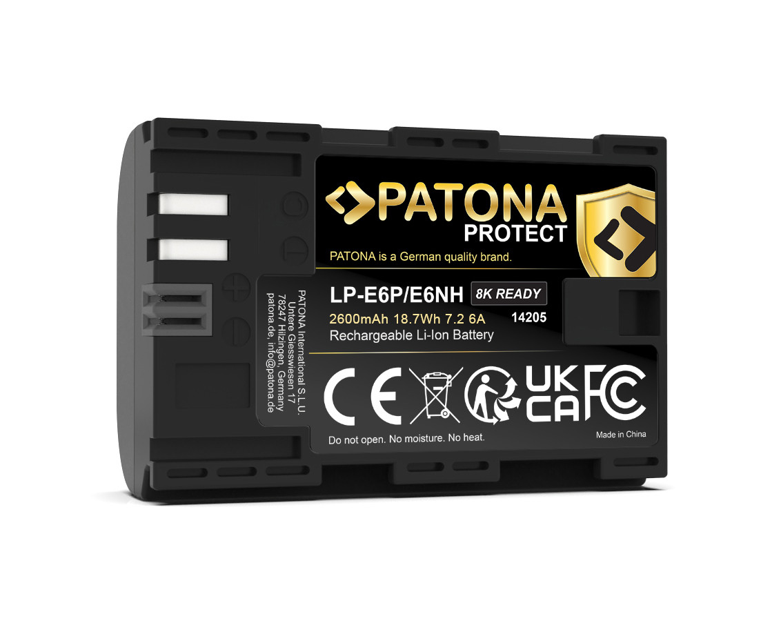 Batteria Protect LP-E6P per Canon EOS R5 Mark II