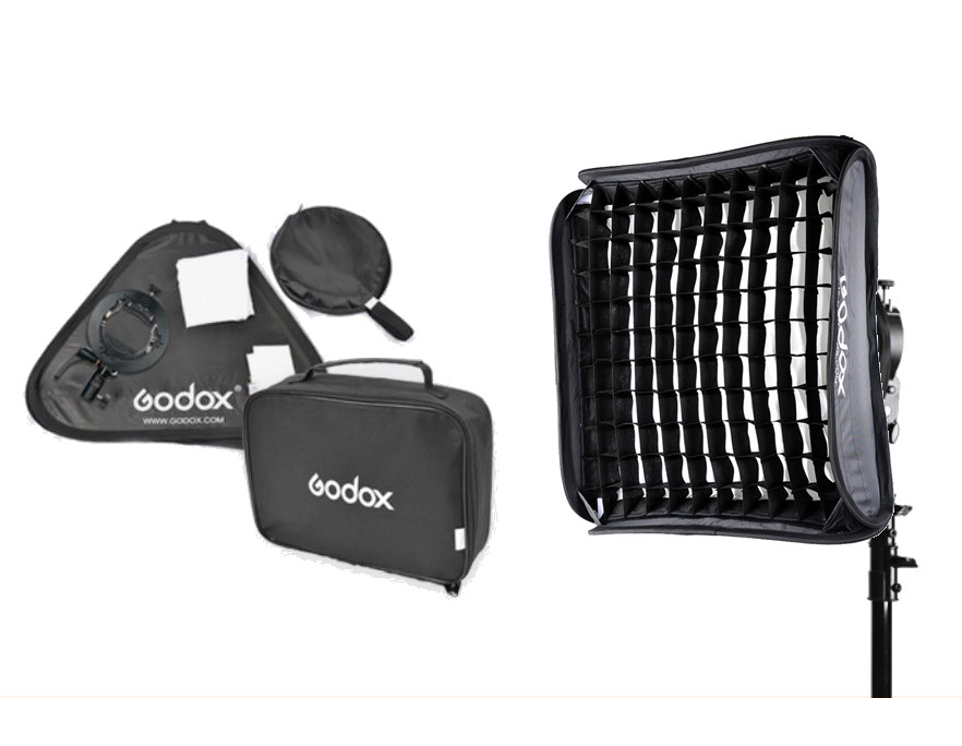 S2 SPEEDLITE BRACKET KIT con SOFTBOX 60cm, griglia e borsa - Attacco BOWENS / V1