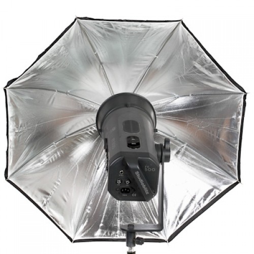 Ombrello UB-002 – Nero/Argento 84cm — immagine 2