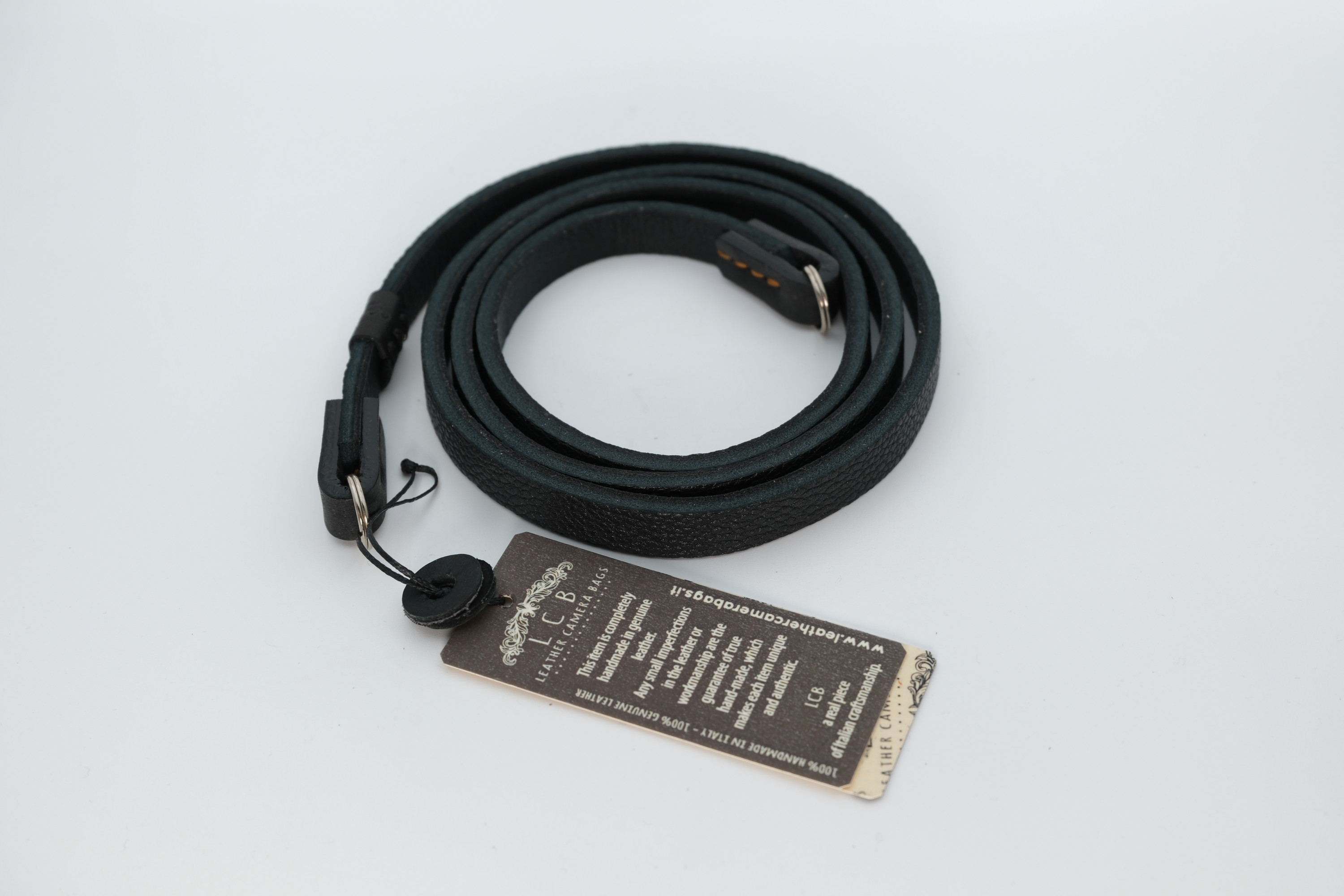 Tracolla TR-XS in vera pelle - Nera