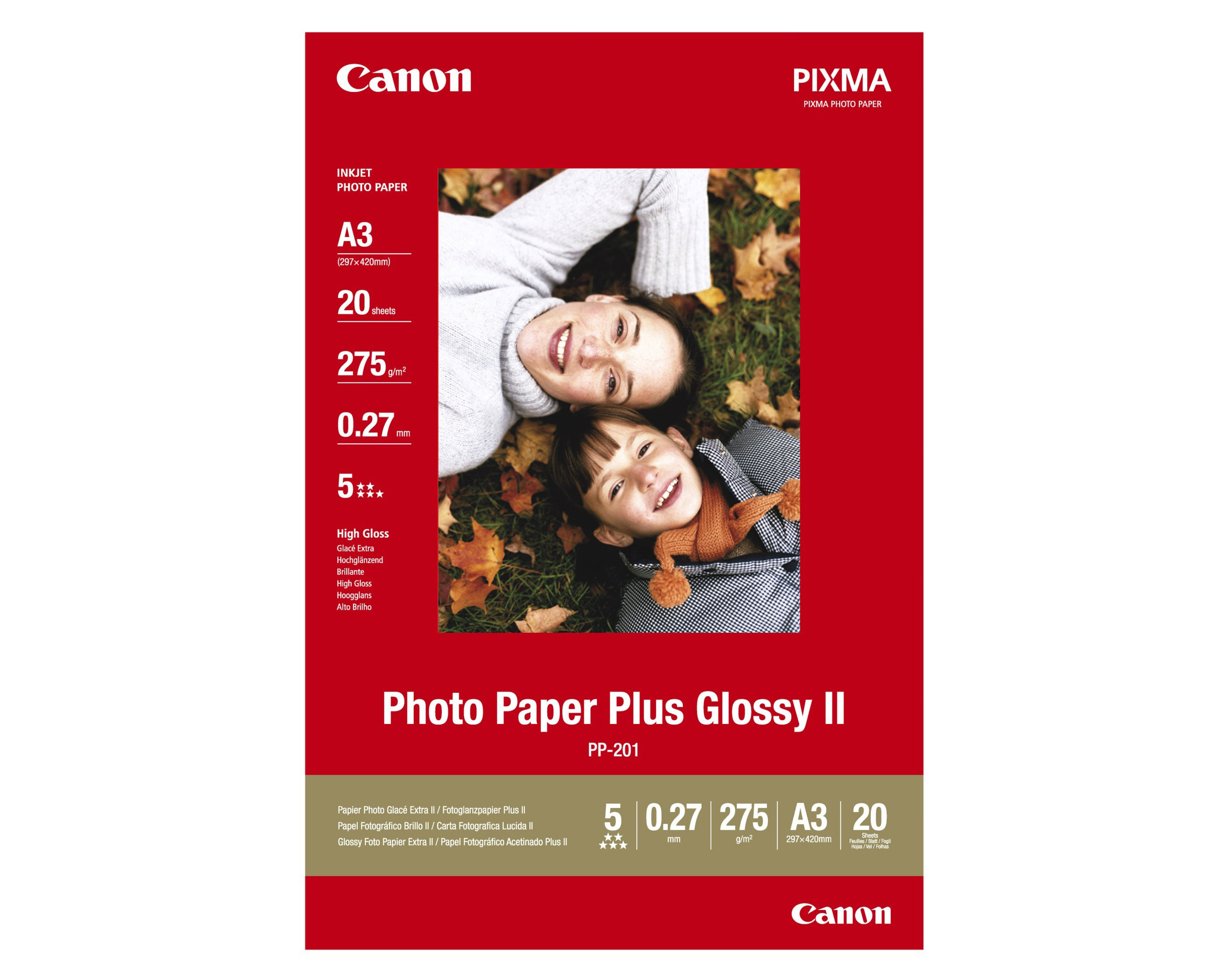Photo Paper Plus Glossy II - A3 275g - 20 fogli