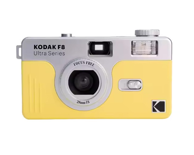Camera analogica Ultra F8 Light Yellow con flash integrato
