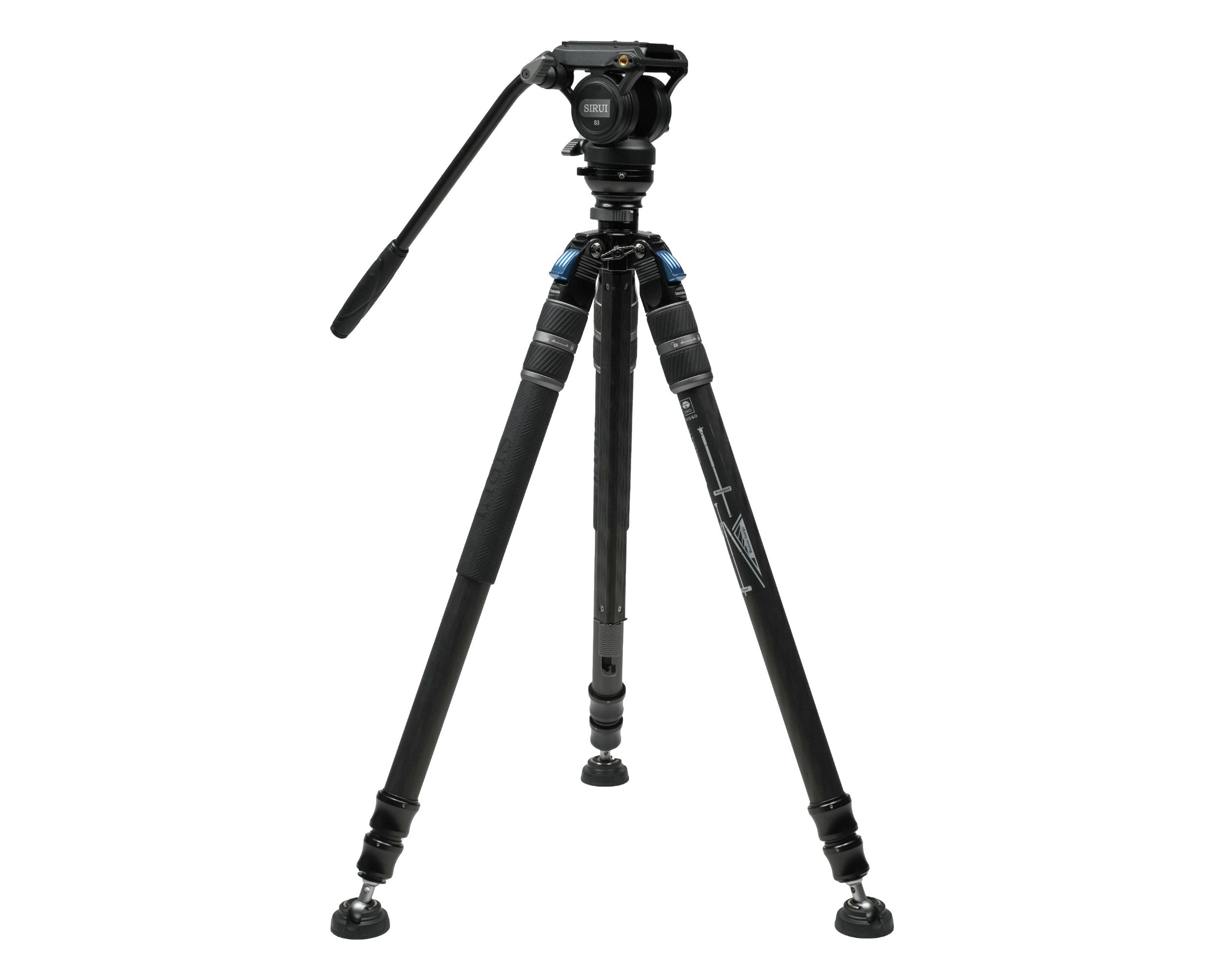 Treppiede video in carbonio SVS60 con Twist Lock rapido e Testa video S3
