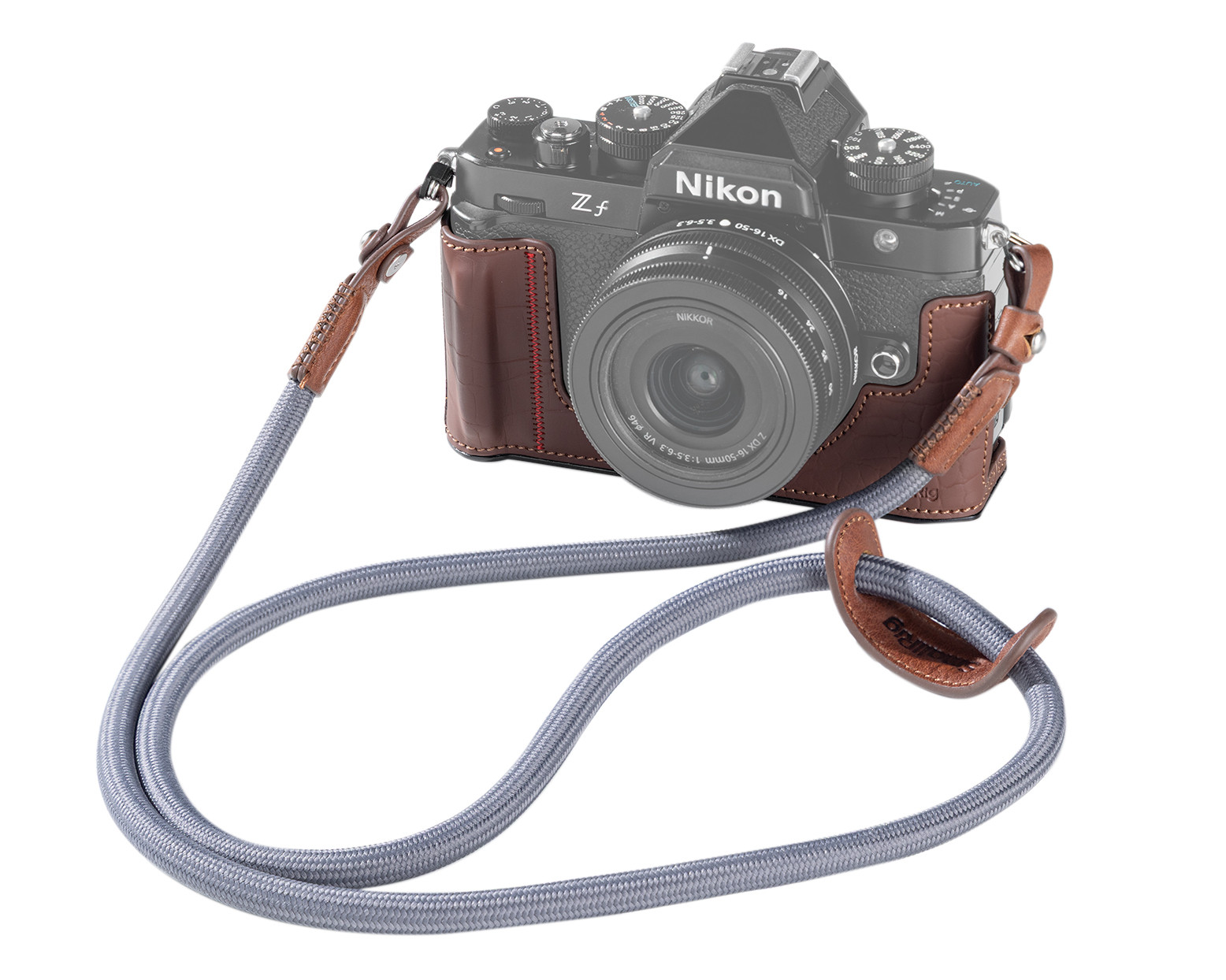 Custodia in pelle per Nikon Z f - Marrone