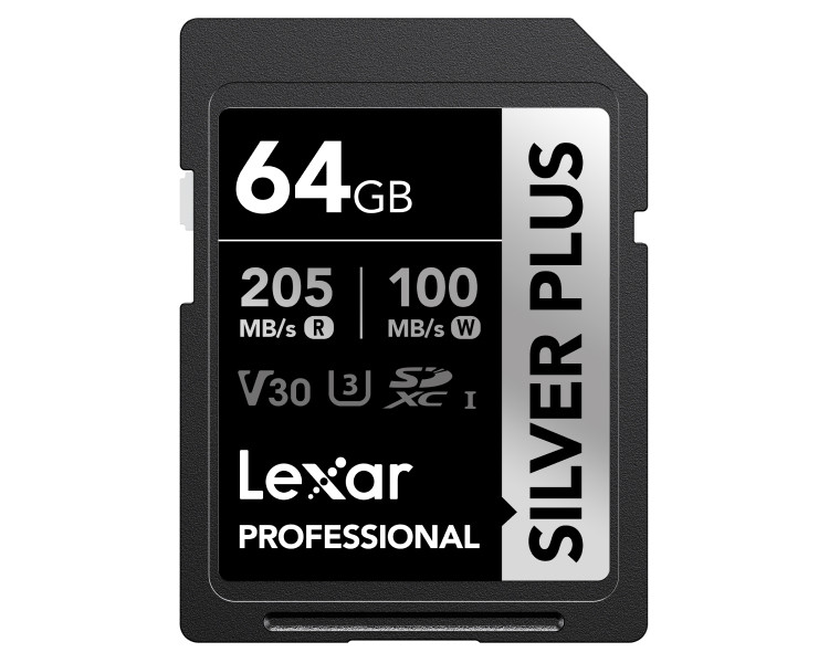 64GB Silver Plus SDXC UHS-I V30