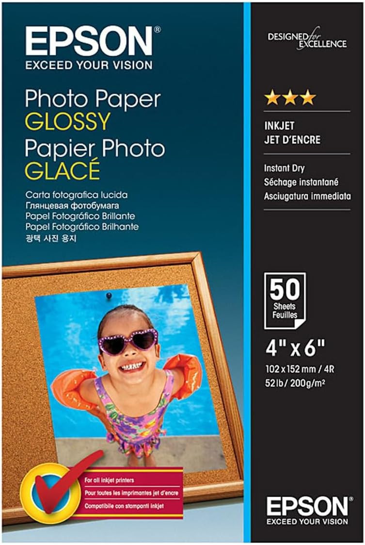 Carta fotografica lucida 10x15 200g - 50 fogli