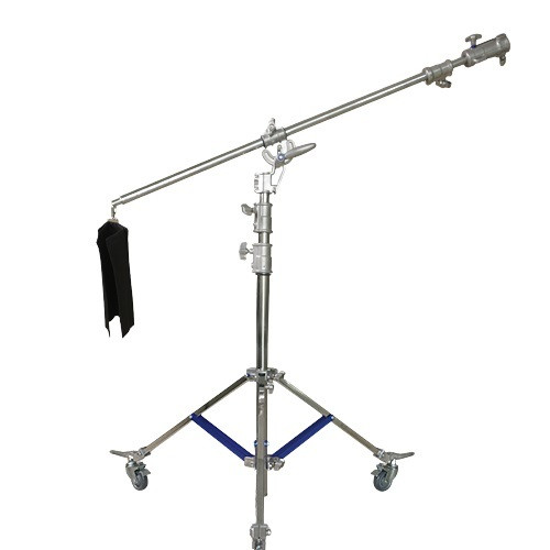 Studio LS-8017 Boom stativo a giraffa con ruote H.480cm con spigot 29mm e spigot classico
