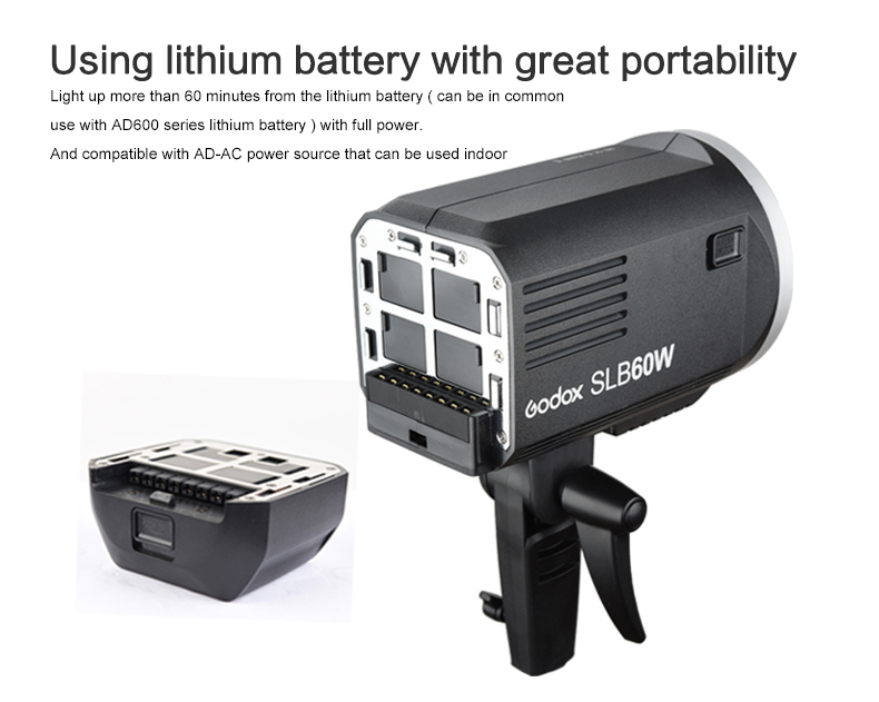 ILLUMINATORE LED - SLB-60W - BATTERIA — immagine 2