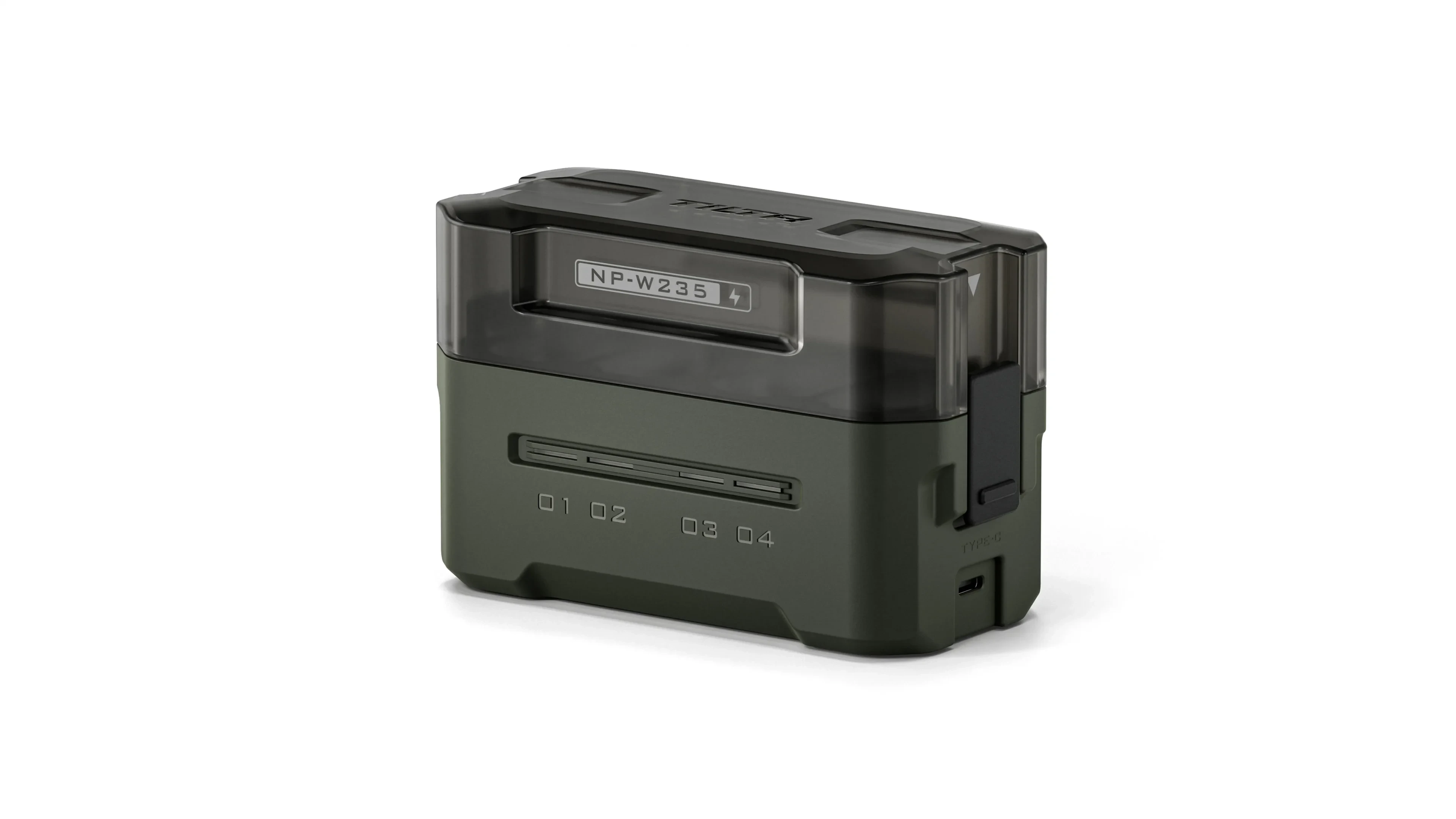 Stazione di ricarica portatile per batterie Fujifilm NP-W235 (4 canali)