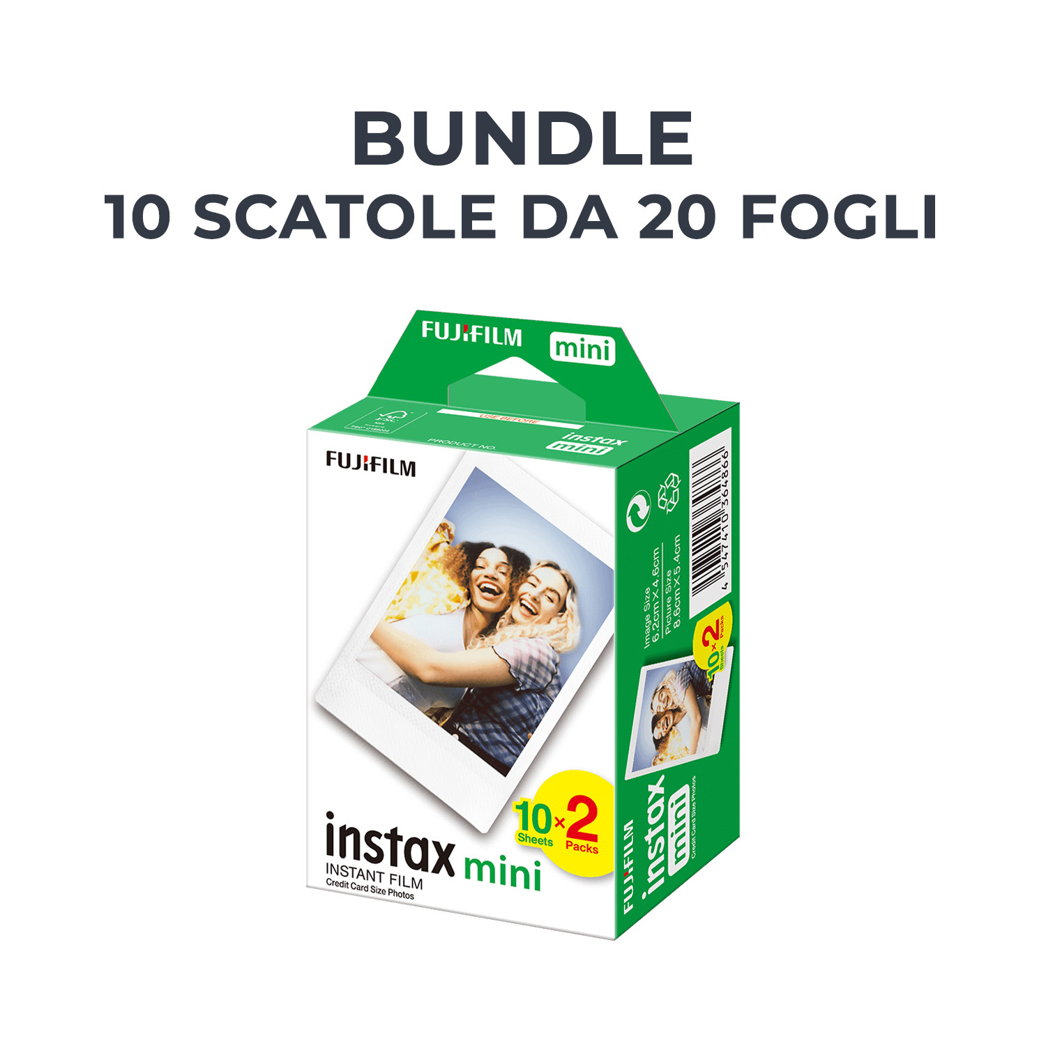 10x INSTAX Instant Film MINI Color 20 fogli