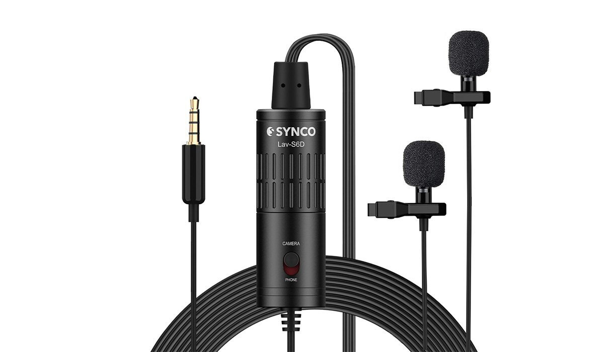 S6D MICROFONO OMNIDIREZIONALE CON 2 LAVALIER A CAVO 6MT