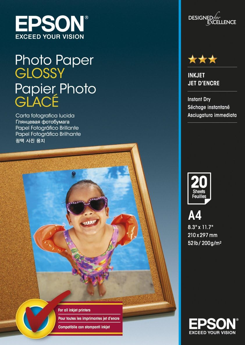 Carta fotografica lucida A4 200g - 20 fogli