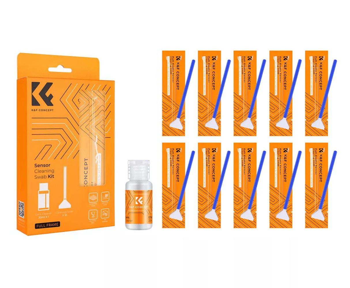 Kit 10 swab per pulizia sensore Full frame + liquido 20 ml