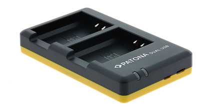 Dual quick-charger per Canon LP-E10 incl. cavo Micro USB — immagine 2