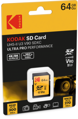 64GB SDXC 300MB/270MB UHS-II U3 V90 4K/8K Ultra Pro Performance — immagine 2