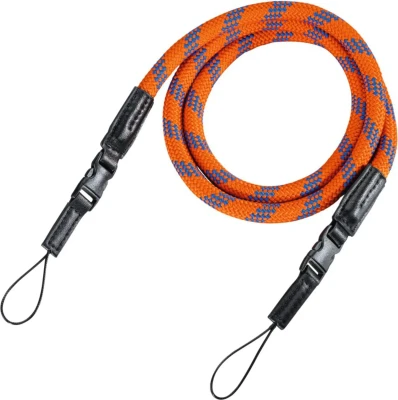 Tracolla fotocamera BRAID 120 - 120cm - Arancione/Blu