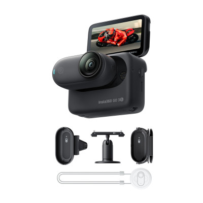 Go 3S Motorcycle In-Helmet POV Bundle - Nero — immagine 2