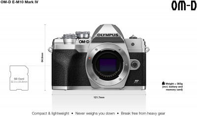 OM-D E-M10 Mark IV body - Argento — immagine 6