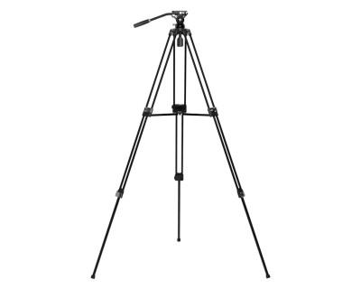 Treppiede Broadcast EL-VT01 con testa video su base livellante 75mm — immagine 2