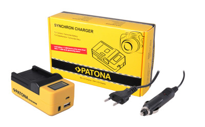 Caricatore USB Synchron per Olympus BLS1, BLS5, PSBLS1 con display — immagine 2