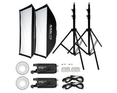 FS-300 Kit 2 LED con Softbox 60x90 e stativi