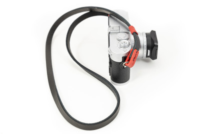 Tracolla TR-XS in vera pelle - nera / gancio rosso — immagine 8
