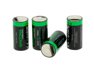 4 batterie CR123A Premium USB-C (cavo incl.) — immagine 2