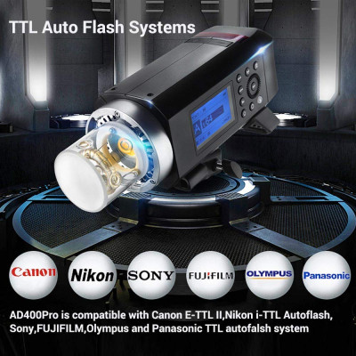 AD400Pro Wistro flash a batteria TTL — immagine 8