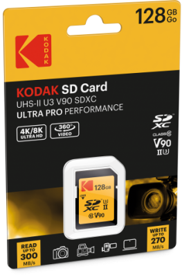 128GB SDXC 300MB/270MB UHS-II U3 V90 4K/8K Ultra Pro Performance — immagine 2