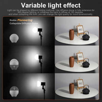 Diffusion Dome per LED e Flash Godox V1, ML, AD, V860, TT685 — immagine 7