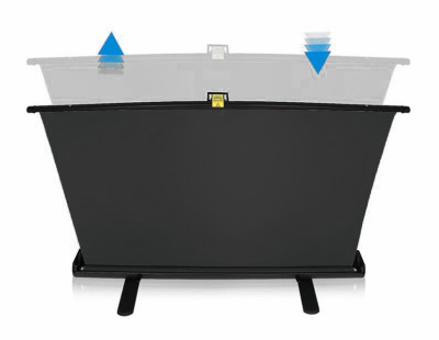 Fondale Autoportante di stoffa 200x180cm Nero — immagine 3