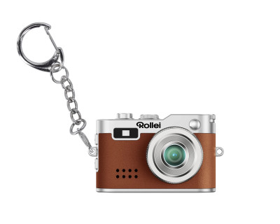 Mini Fotocamera Marrone - Portachiavi Digitale Gadget & Idea Regalo