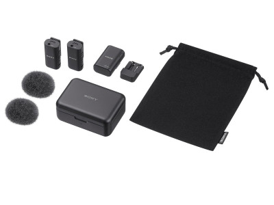 Microfono wireless a due canali ECM-W3 (2 TX + 1 RX + Custodia di ricarica) — immagine 3