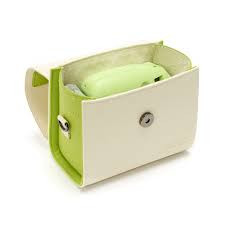 BORSA IN PELLE LIME GREEN PER INSTAX MINI 8, 9, 11, sq6, sq20 — immagine 3