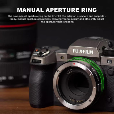 Adattatore EF-FX1 Pro Autofocus Canon EF/EF-S su Fuji X — immagine 4