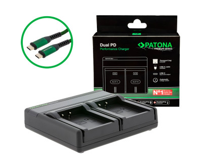 Caricabatterie Premium Dual PD USB-C per Canon LP-E17