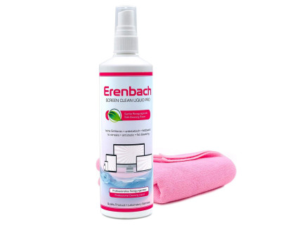 Liquido professionale per la pulizia dei display (250ml) + panno in microfibra