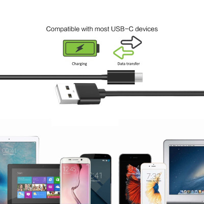 EC1034 Cavo USB Type-A a Type-C Nero 1,8 metri — immagine 5