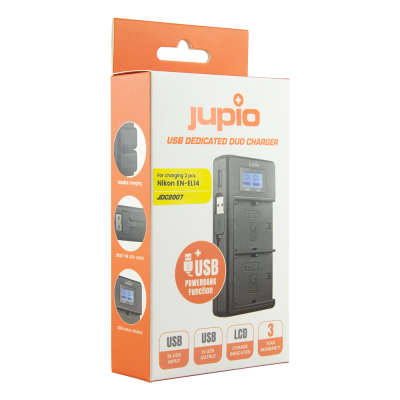 Doppio carica batterie Nikon EN-EL14A con funzione powerbank — immagine 3