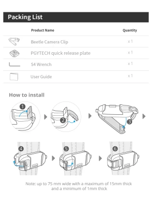 Beetle Camera Clip (incl. piastra a sgancio rapido) — immagine 9