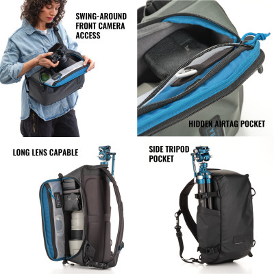 Borsa a tracolla Solstice V2 12L Nera — immagine 4
