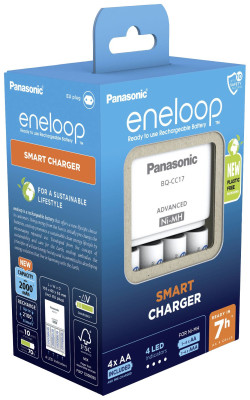 Caricatore eneloop avanzato + 4 stilo AA 2000mAh — immagine 3