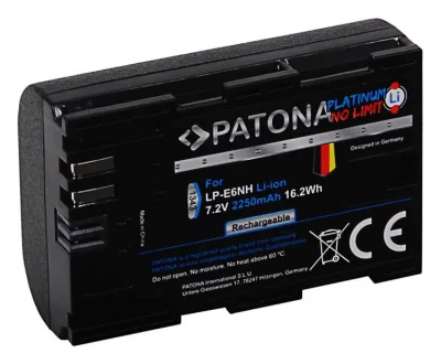 PLATINUM BATTERY Canon LP-E6NH (EOS R5, R6, R6 II) — immagine 2