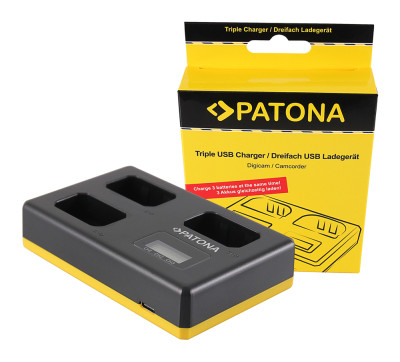 Caricabatterie triplo Sony NP-FW50 (A5000, A6000, NEX, RX1R III...) — immagine 3