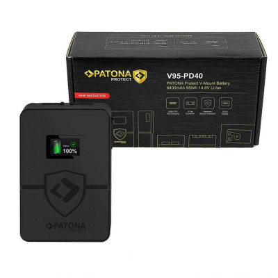 PROTECT V-Mount Battery V95 PD 40W 95WH - USB-C Input - Display OLED (sost. Sony BP-95W) — immagine 4