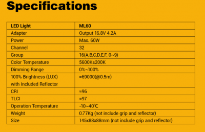 ML-60 ILLUMINATORE LED 60W A RETE 220V — immagine 5