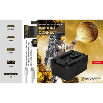 PROTECT V-Mount Battery V95 PD 40W 95WH - USB-C Input - Display OLED (sost. Sony BP-95W) — immagine 6