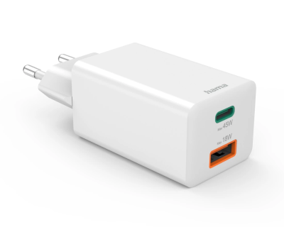 Caricatore da rete Fast Charger (GaN) USB-C + USB-A Power Delivery 45W — immagine 2