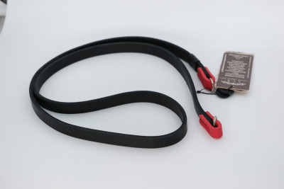 Tracolla TR-XS in vera pelle - nera / gancio rosso — immagine 3